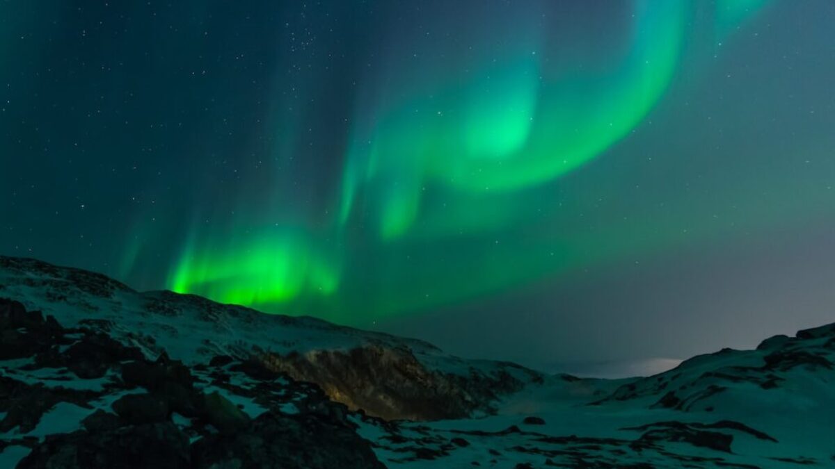 Northern lights during night time