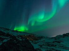 Northern lights during night time