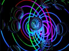 green and yellow spiral illustration