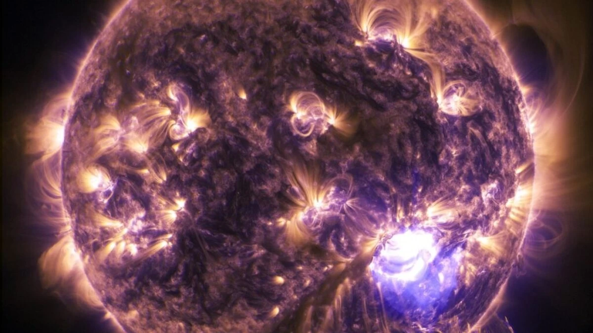Purple and Brown Colored Planet