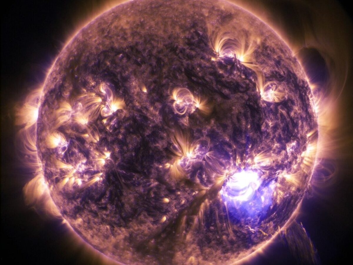 Purple and Brown Colored Planet