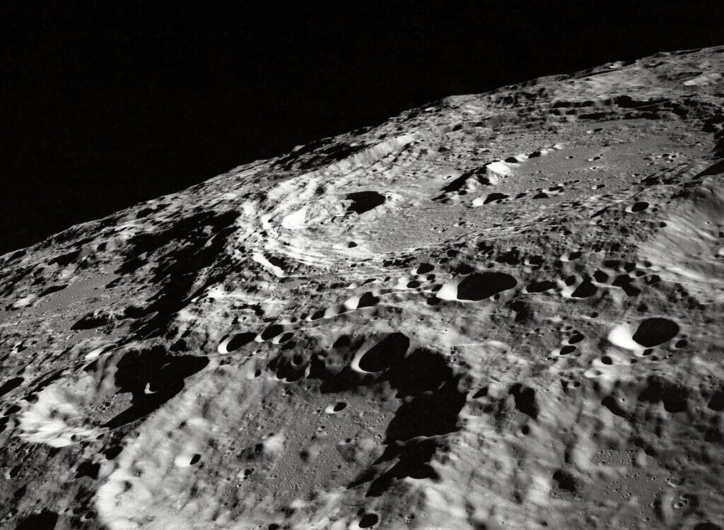 photo of moon surface