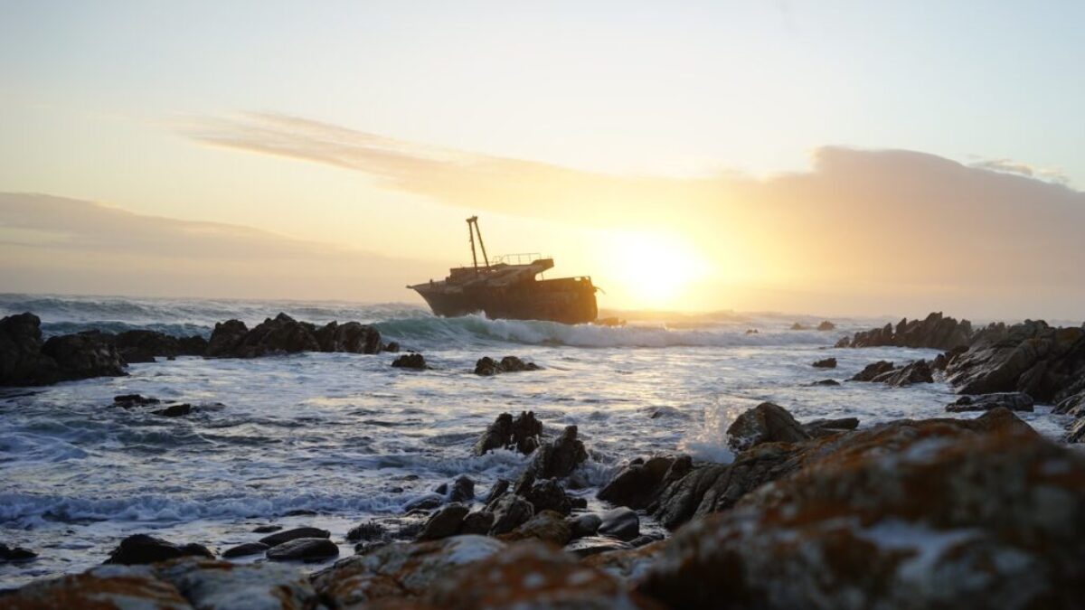 ship near shore