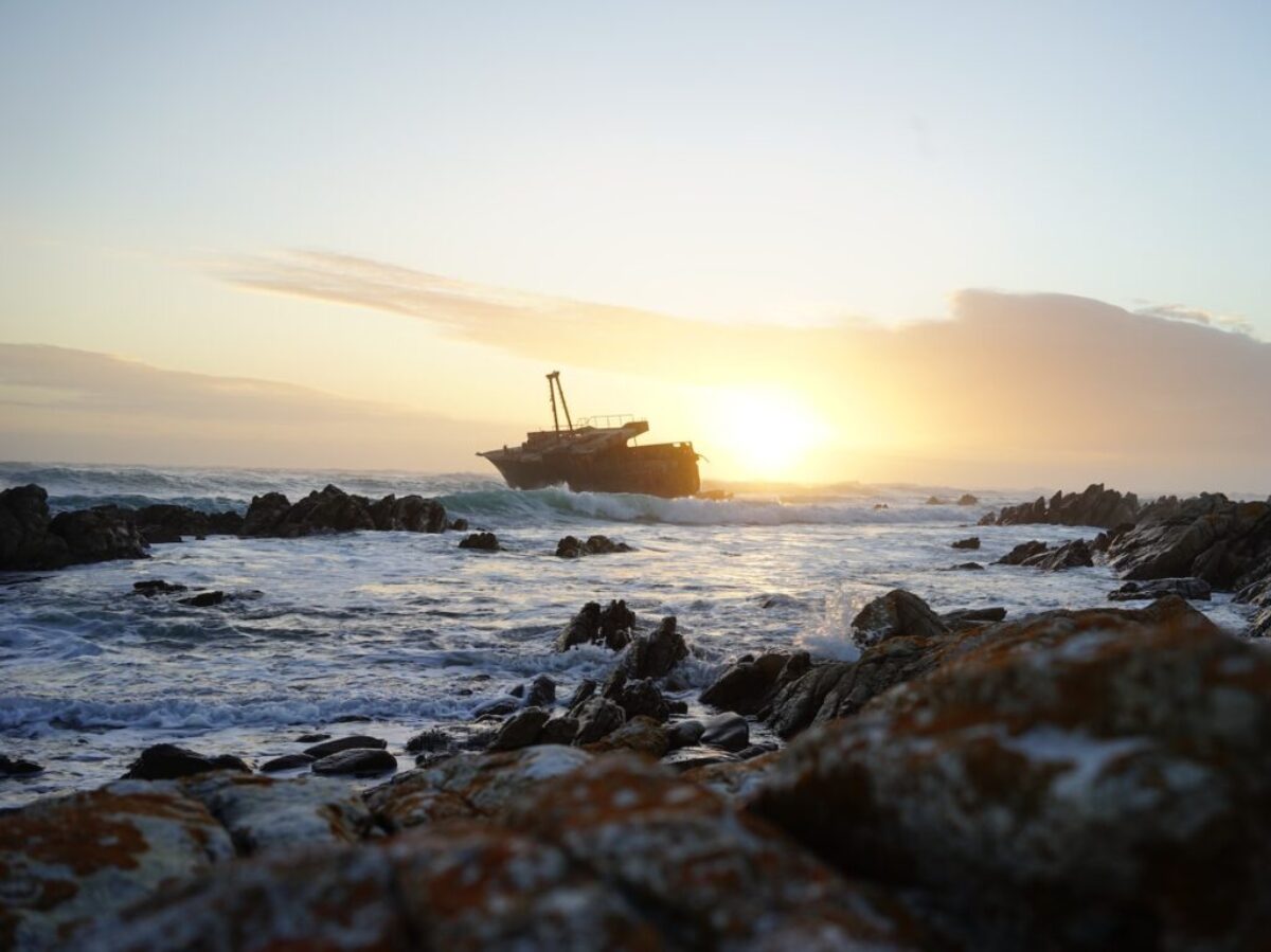 ship near shore