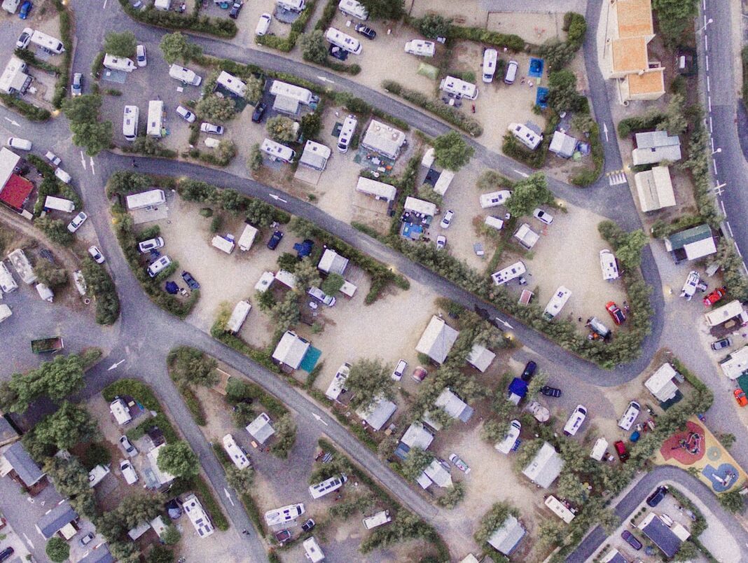 aerial photography of road and houses