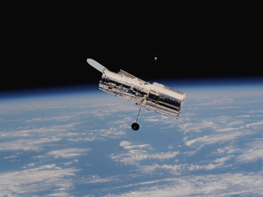 Hubble Space Telescope above earth's atmosphere