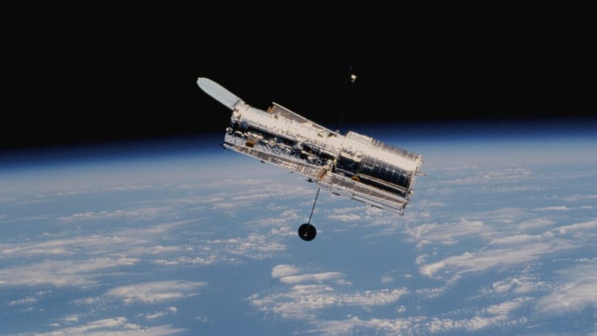 Hubble Space Telescope above earth's atmosphere