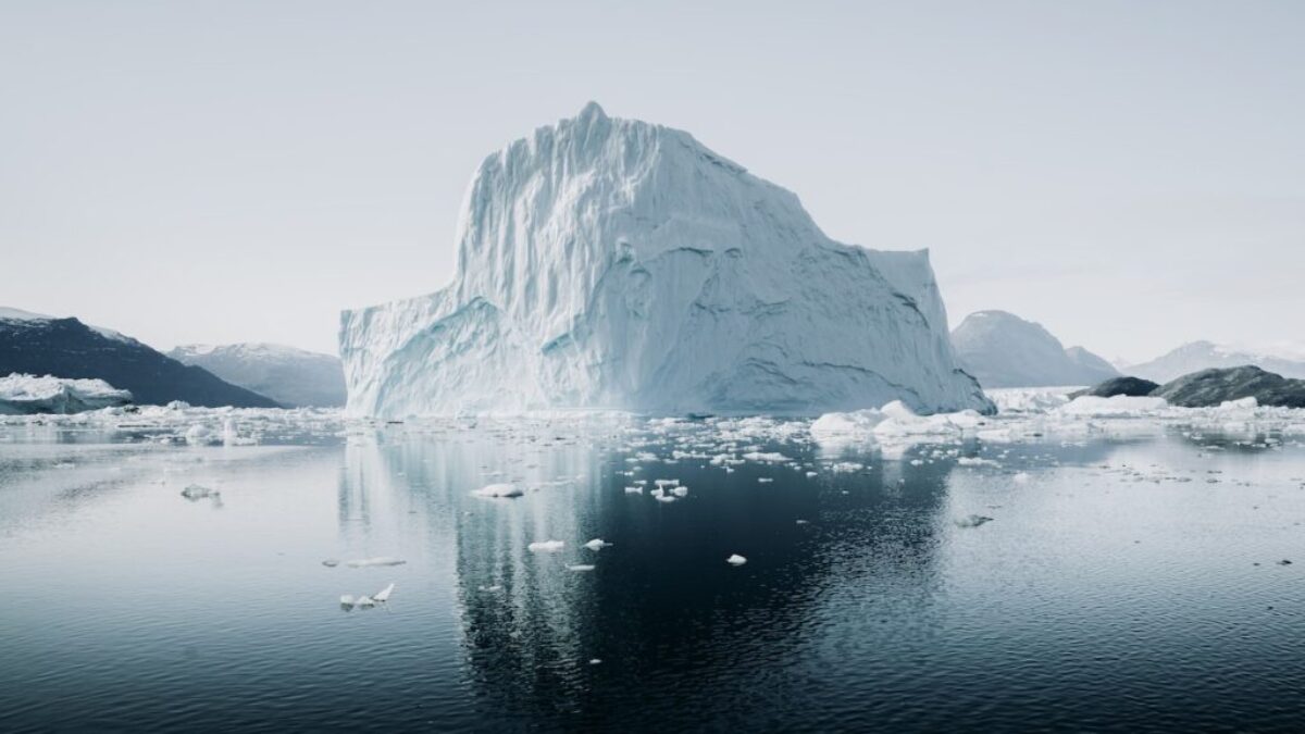 ice berg beside river