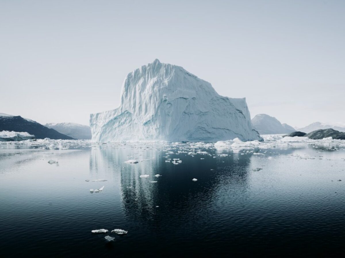 ice berg beside river
