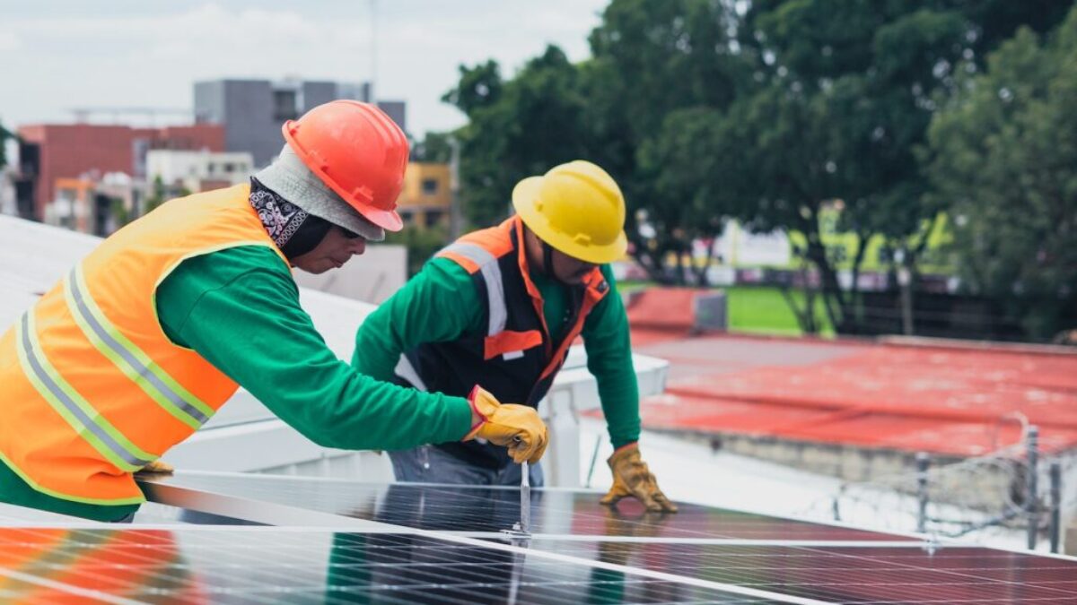 Solar Technicians Installing Solar Panels