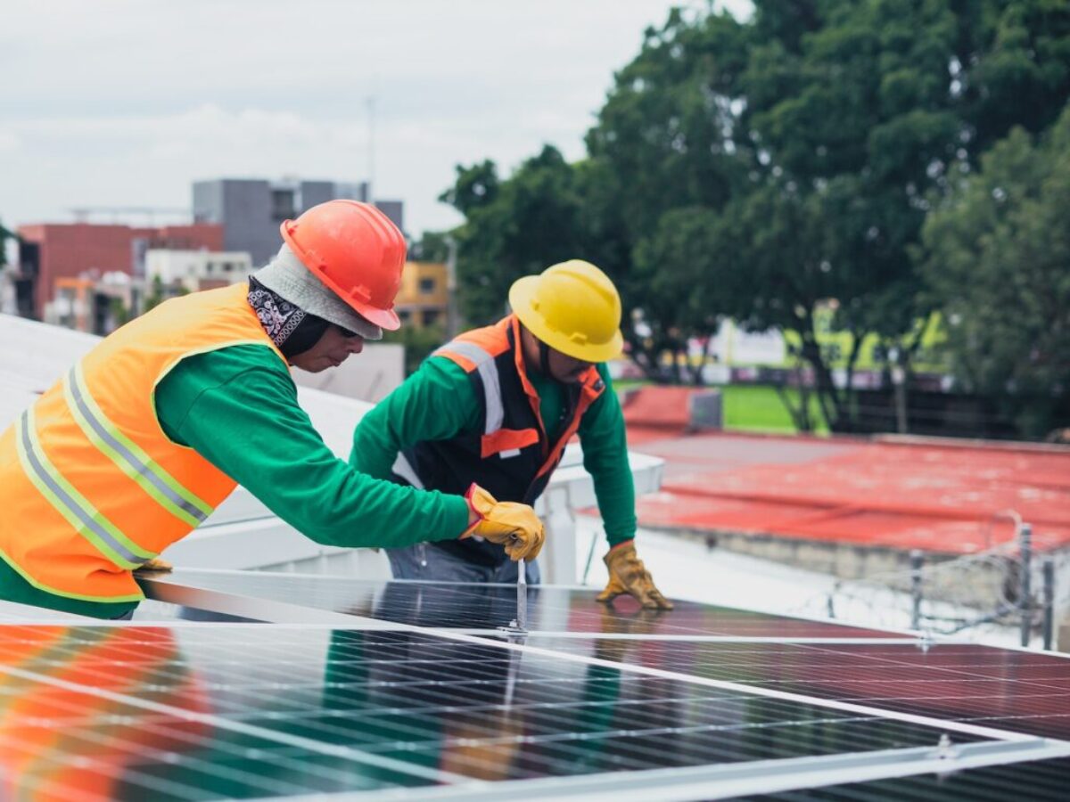 Solar Technicians Installing Solar Panels