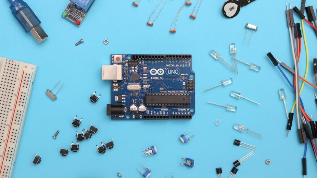 blue and black circuit board