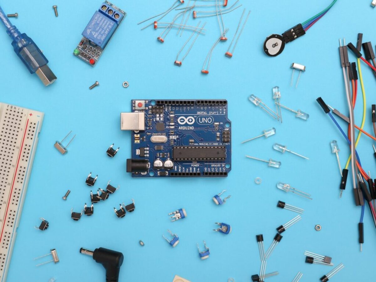 blue and black circuit board