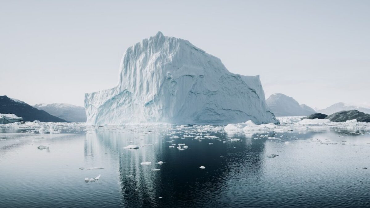 ice berg beside river