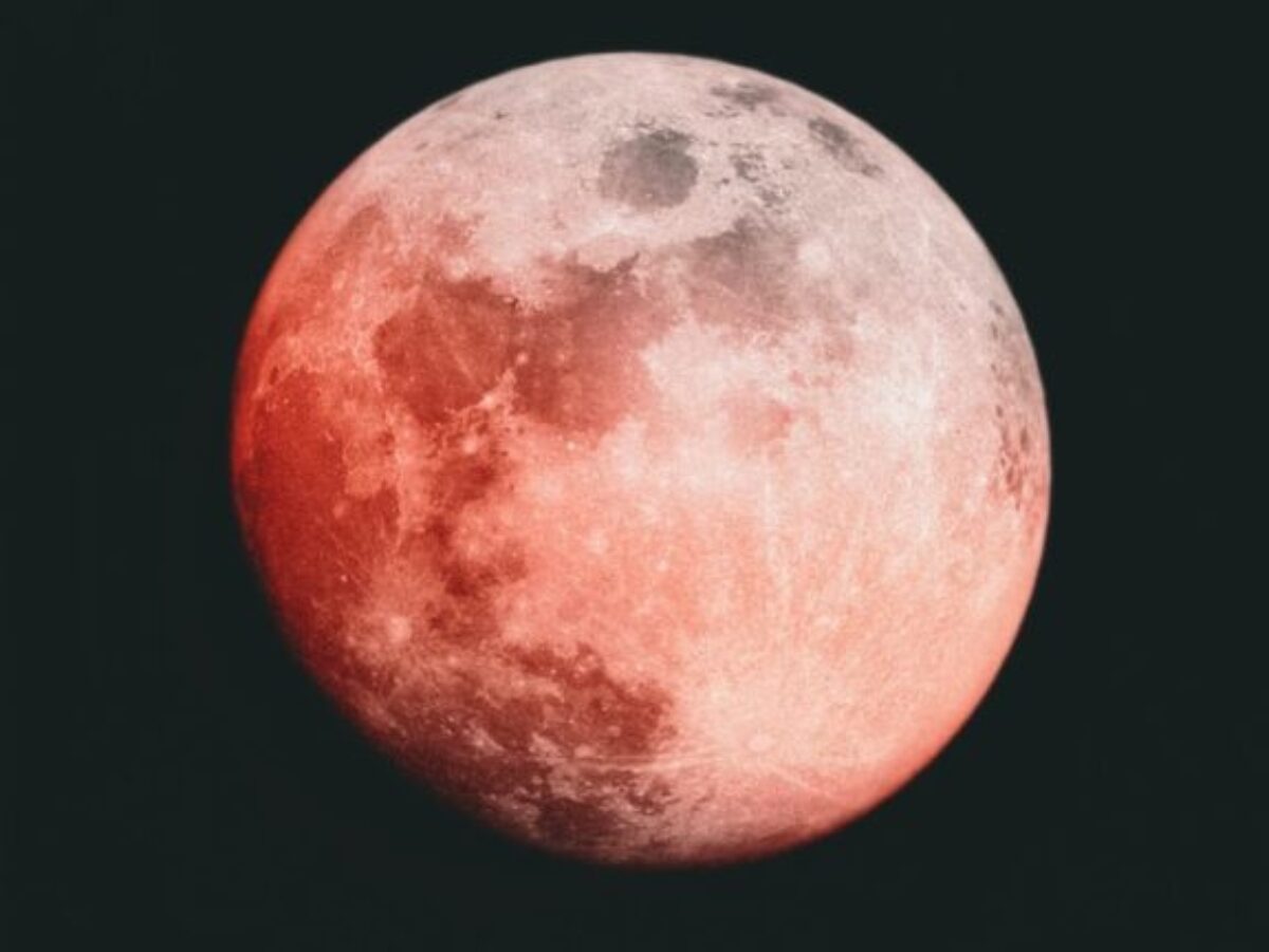 red and white moon illustration