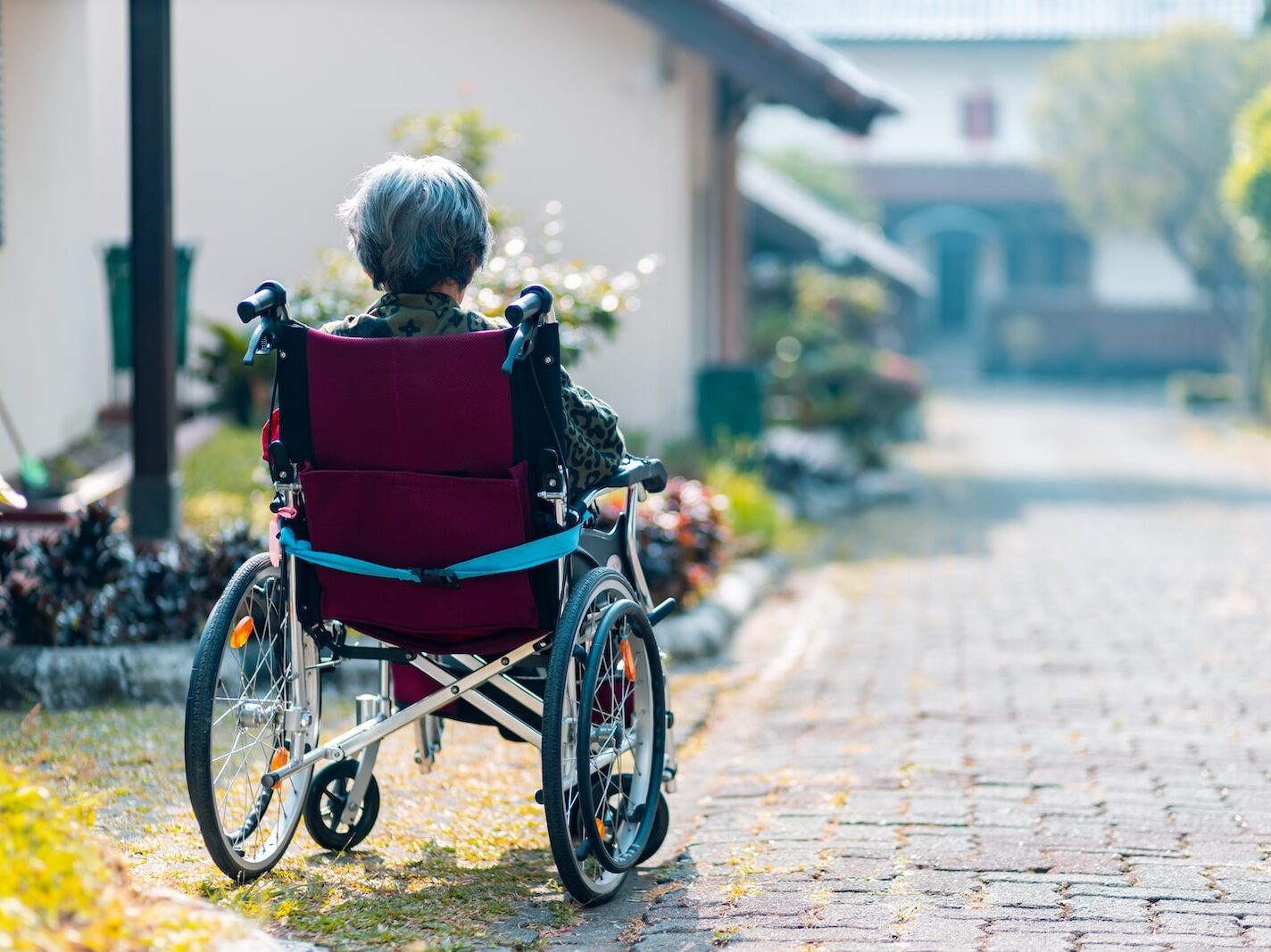 woman sitting on wheelchair