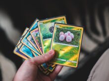 yellow green and red trading card