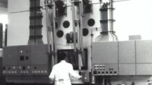 grayscale photography of laboratory