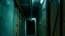 grey painted hallway
