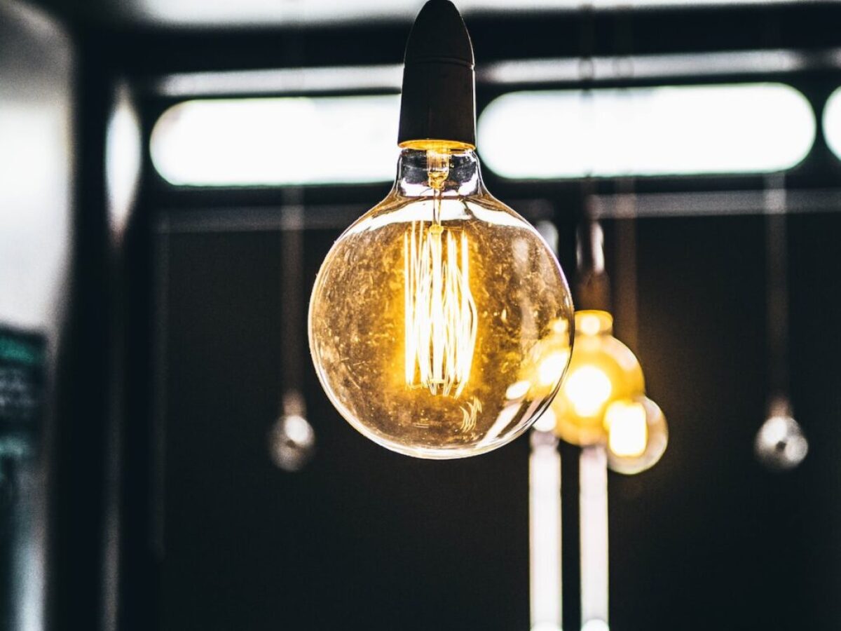 tilt shift lens photography of clear glass bulb