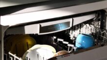blue and white cooking pot on stove