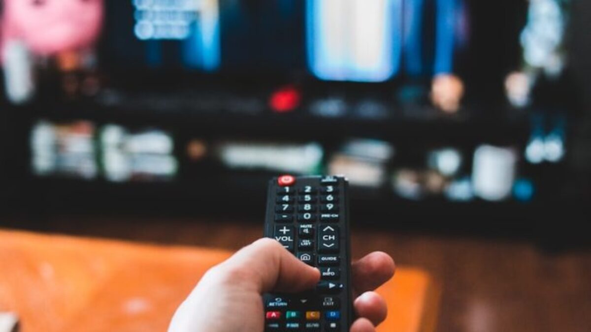 person holding black remote control