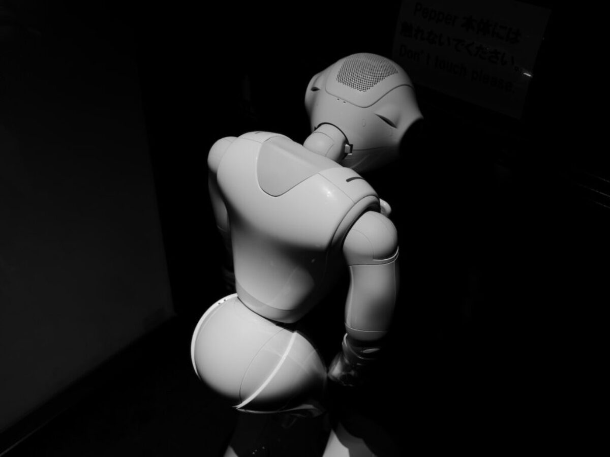 low-light photo of robot