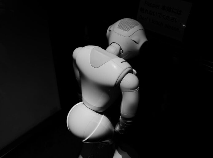 low-light photo of robot