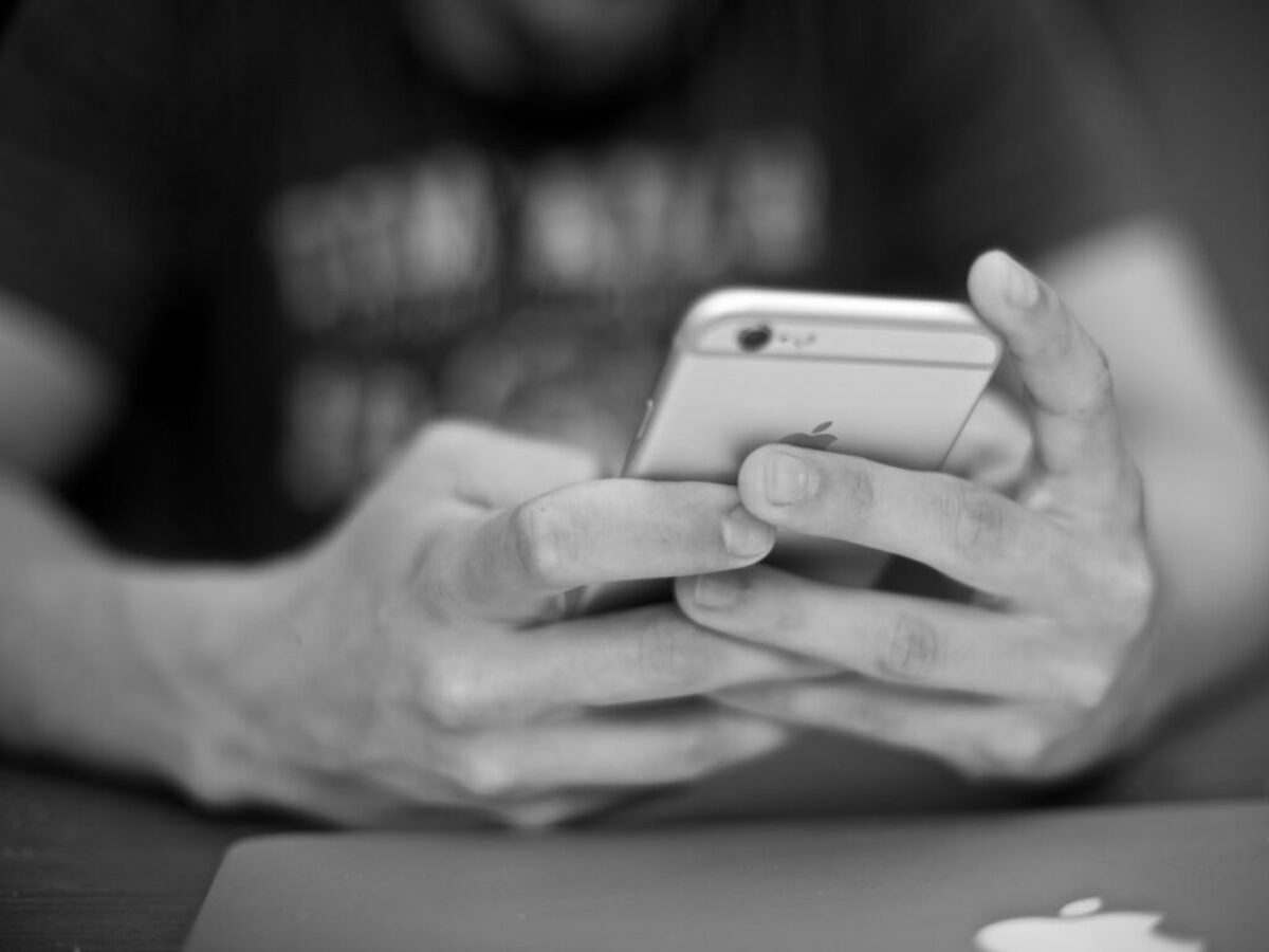 person holding iPhone