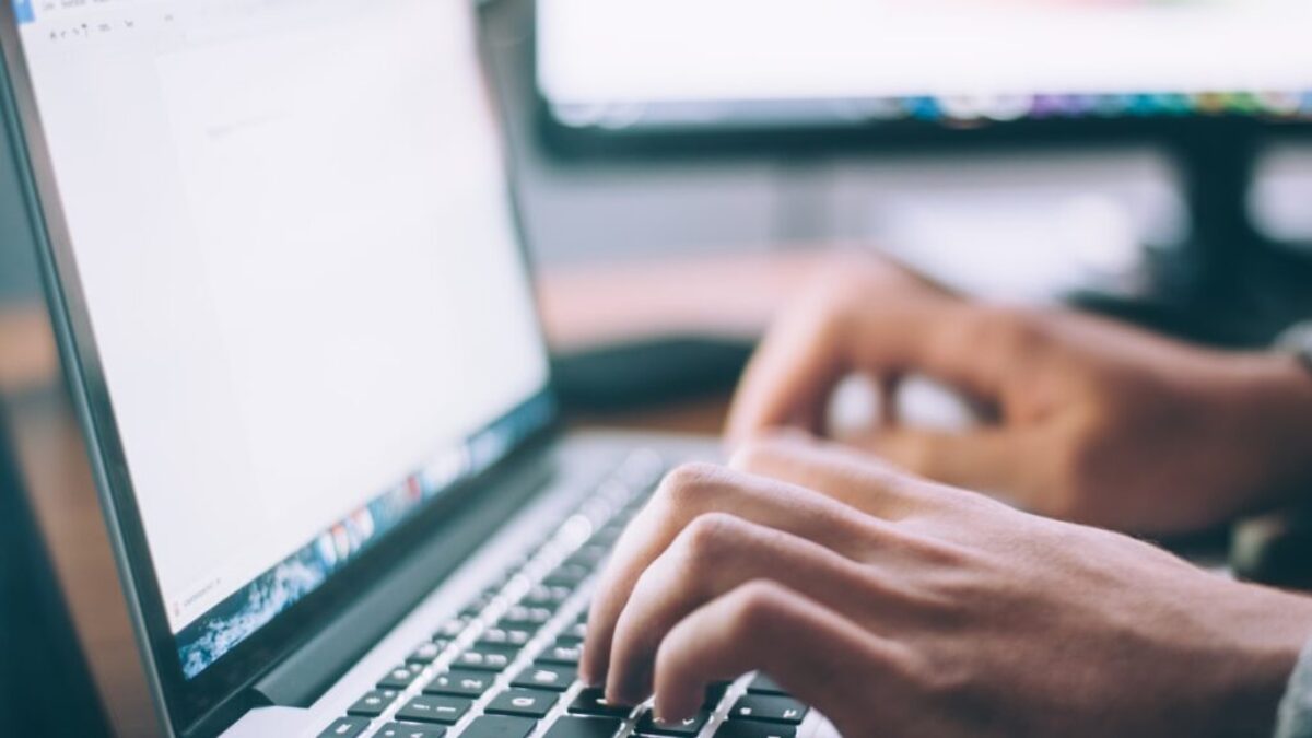 person using MacBook Pro