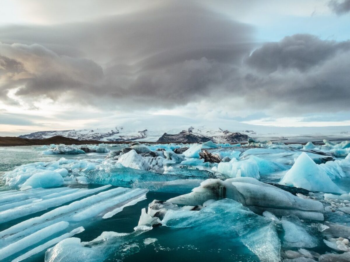 iceberg in the middle of the island