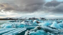 iceberg in the middle of the island