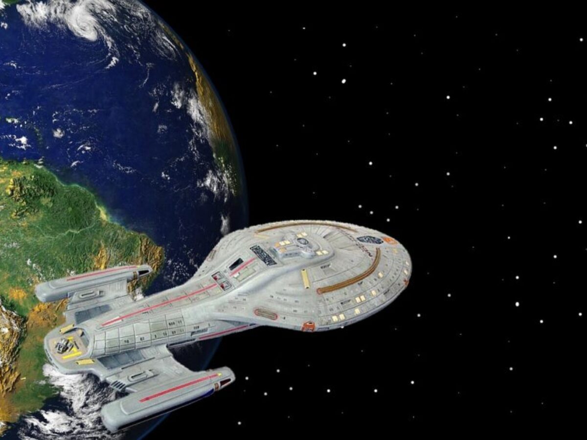 spaceship, earth, orbit