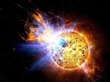 solar flare, flare, explosion