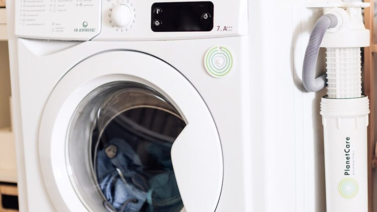 white front load washing machine