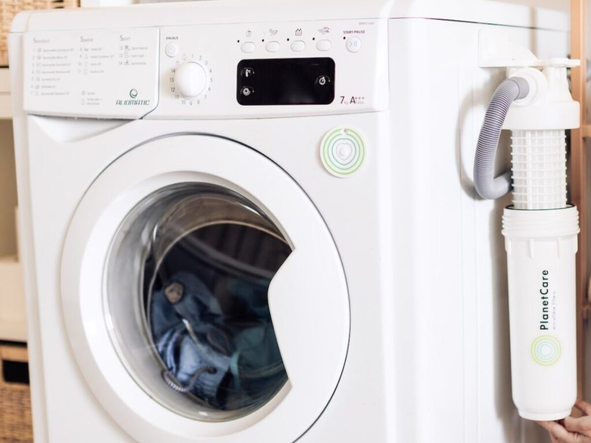 white front load washing machine