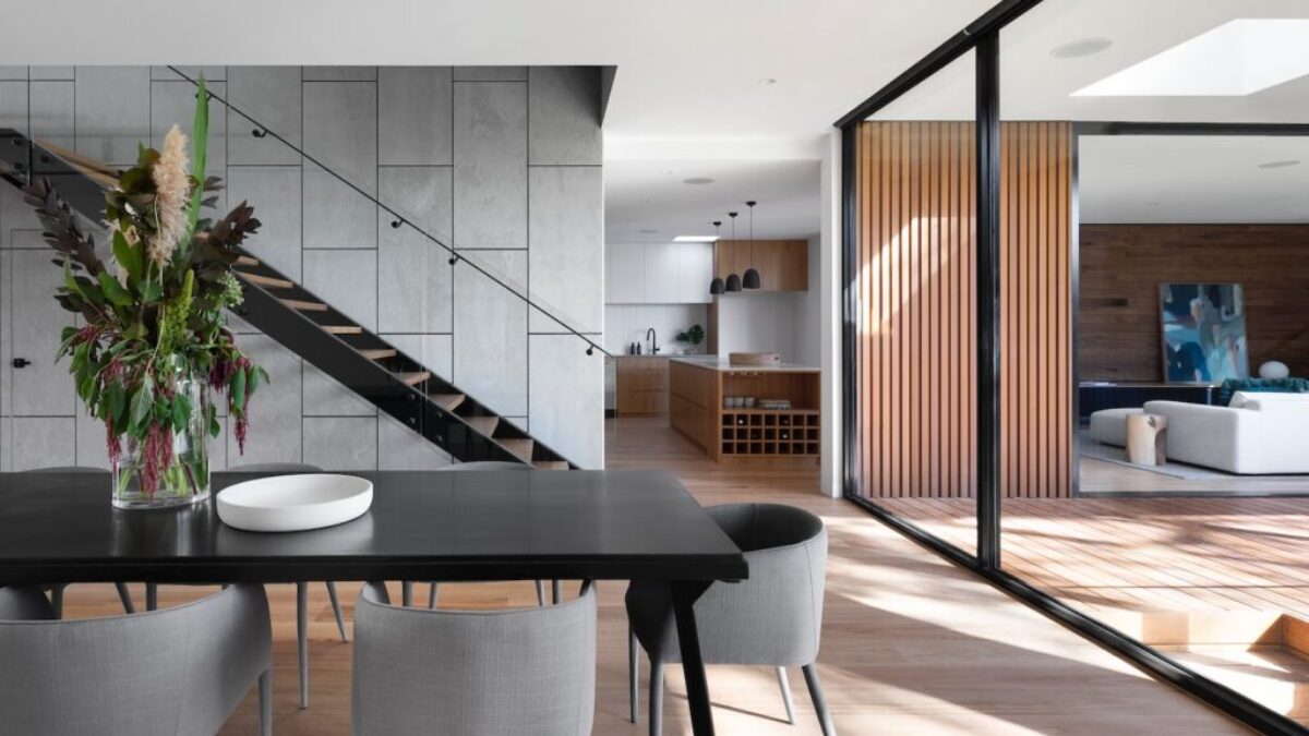 black wooden table and chairs