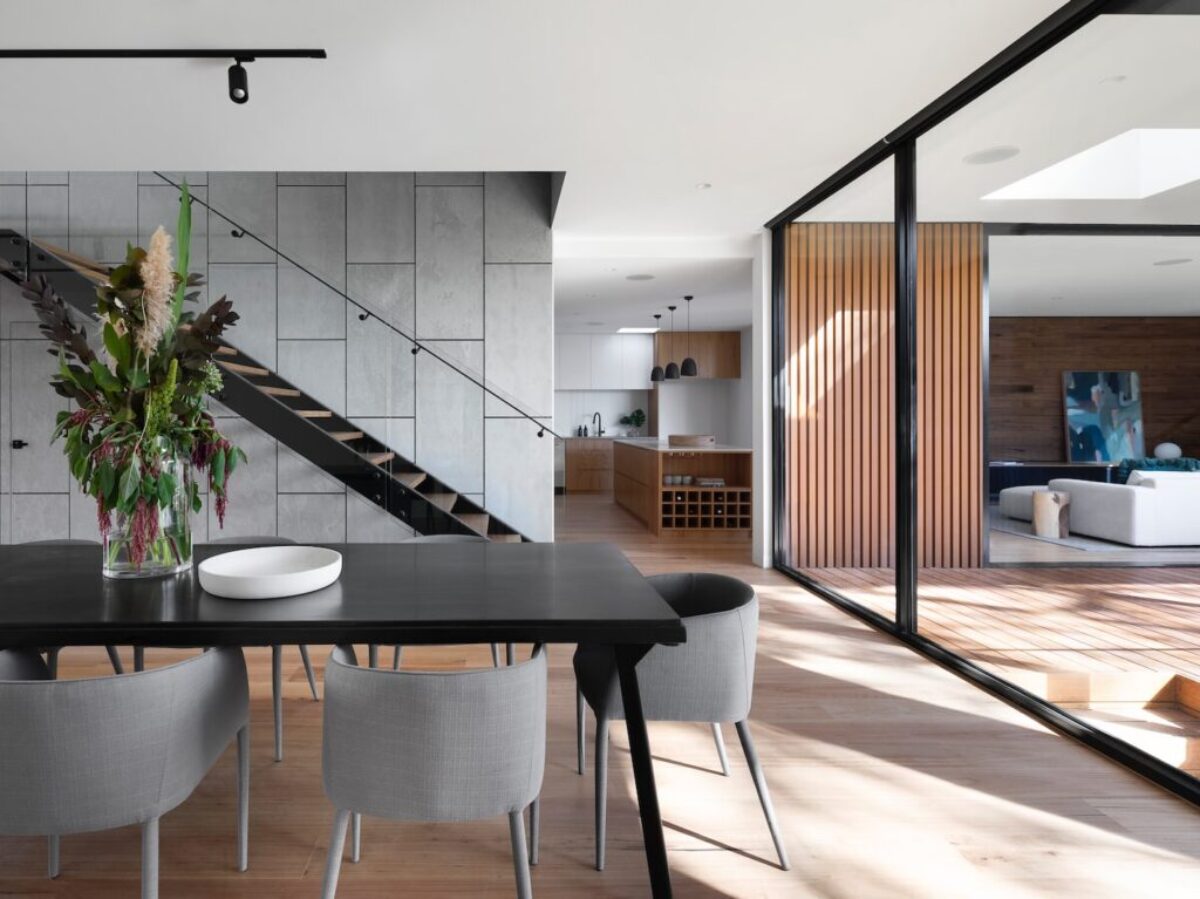 black wooden table and chairs