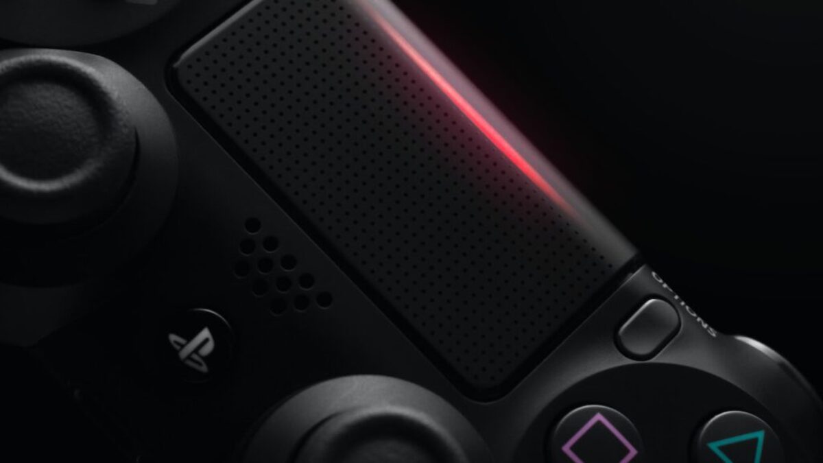 black Sony PS4 wireless controller