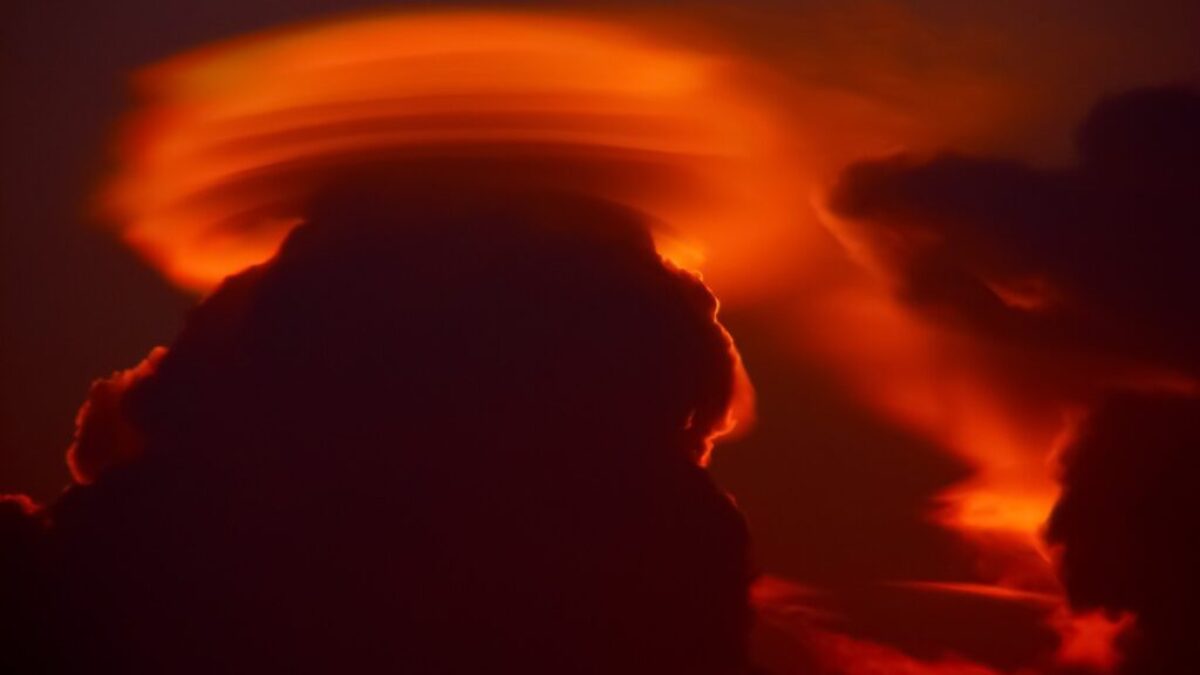clouds, sky, sunset