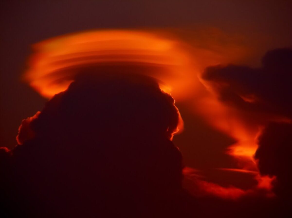 clouds, sky, sunset