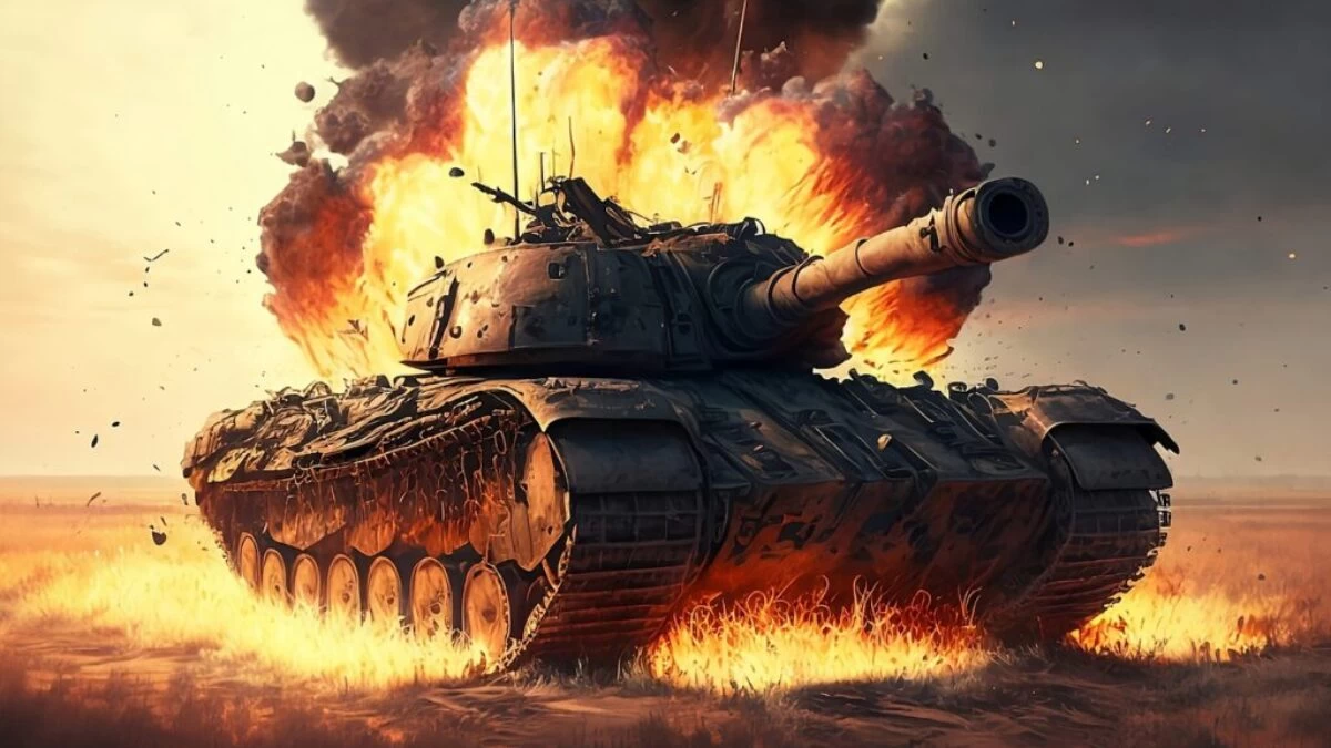 tank, explosion, fire