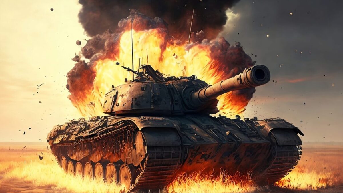 tank, explosion, fire
