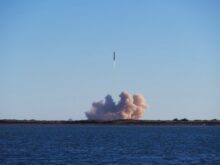 white smoke coming out from the sea