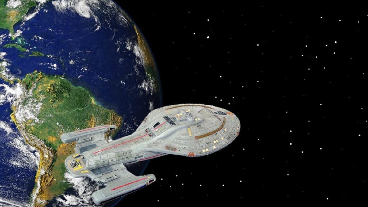 spaceship, earth, orbit