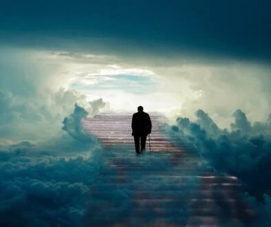 man, stairs, heaven