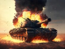 tank, explosion, fire
