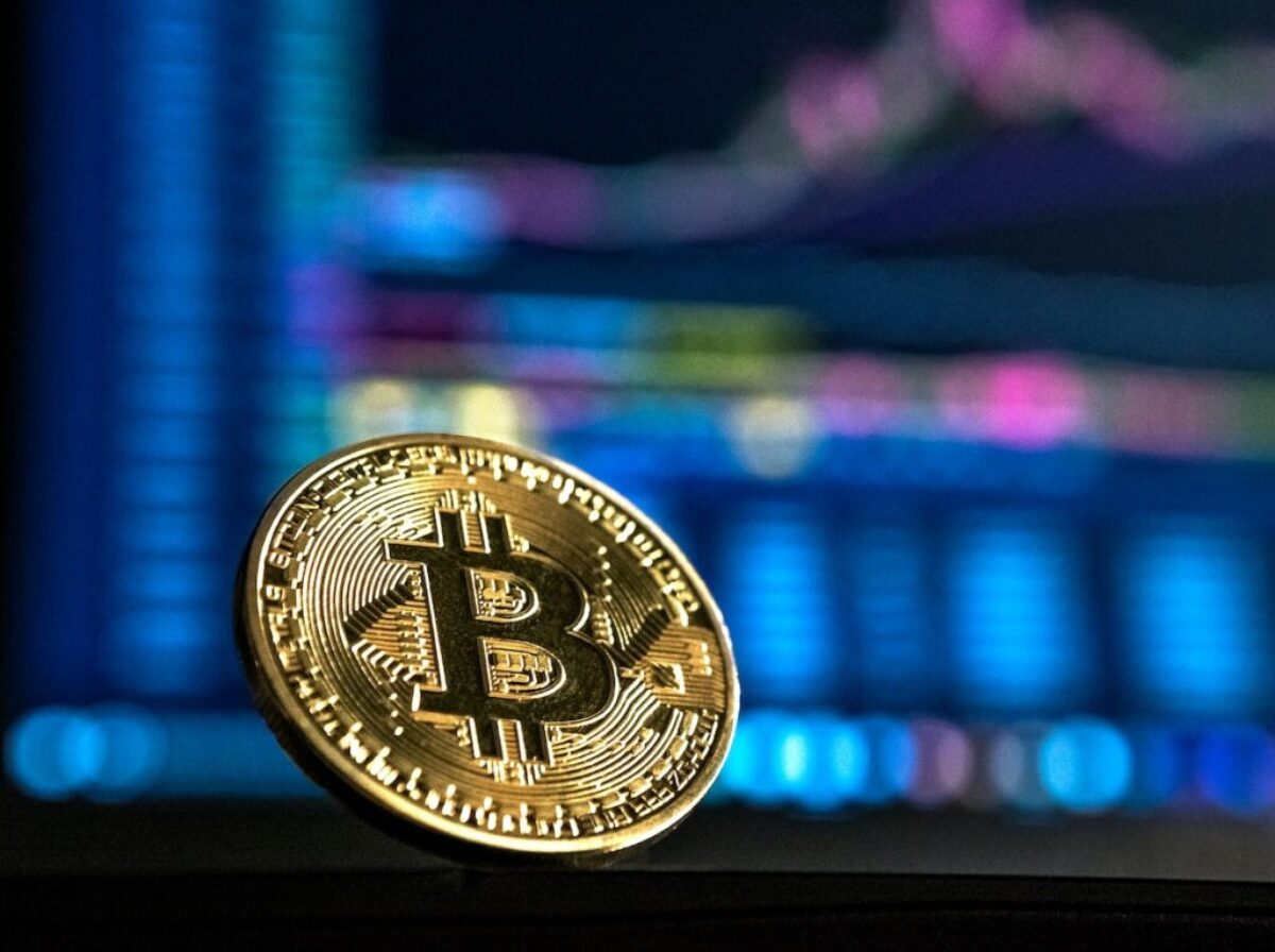 gold-colored Bitcoin