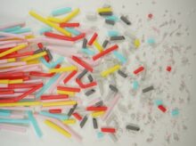 white red yellow and blue plastic straw lot