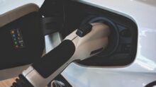 black and white car door
